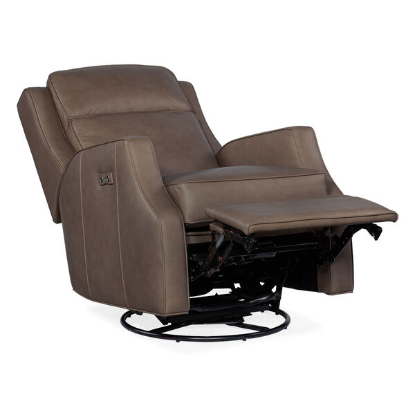 Tricia Taupe Power Swivel Glider Recliner, image 3