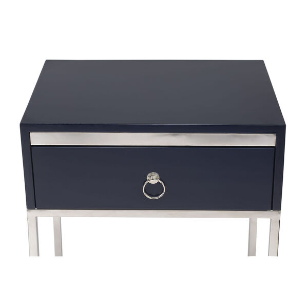 Monika Blue and Silver End Table, image 4