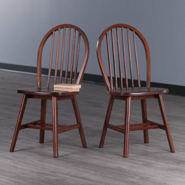 Windsor Walnut Chair, Set of Two, image 2