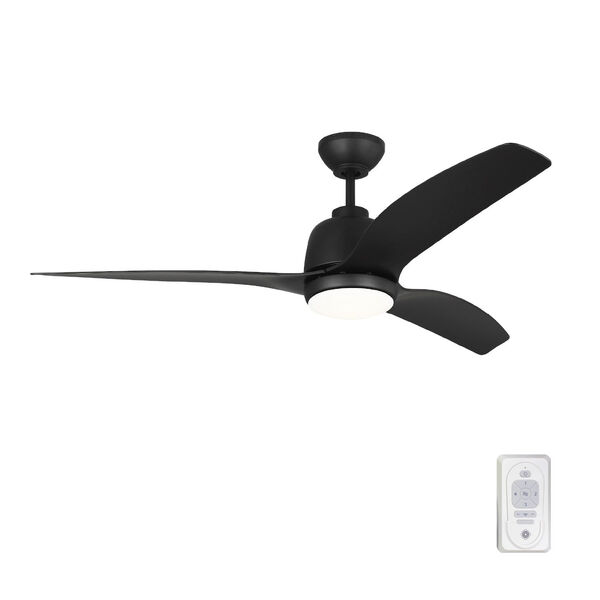 Avila Coastal Midnight Black 54-Inch Integrated LED Indoor/Outdoor Ceiling Fan with Light Kit, Remote Control and Reversible Motor, image 5
