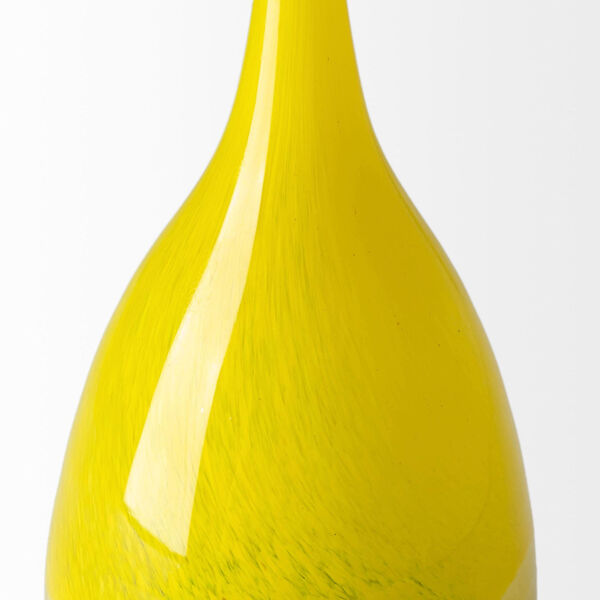 Jasse Yellow and Gray Small Ombre Glass Vase, image 5