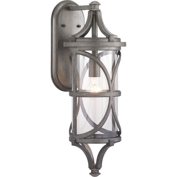 Morrison Antique Pewter One-Light Outdoor Wall Lantern With Transparent Glass, image 1