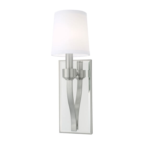 Roule Brushed Nickel One-Light Wall Sconce, image 1