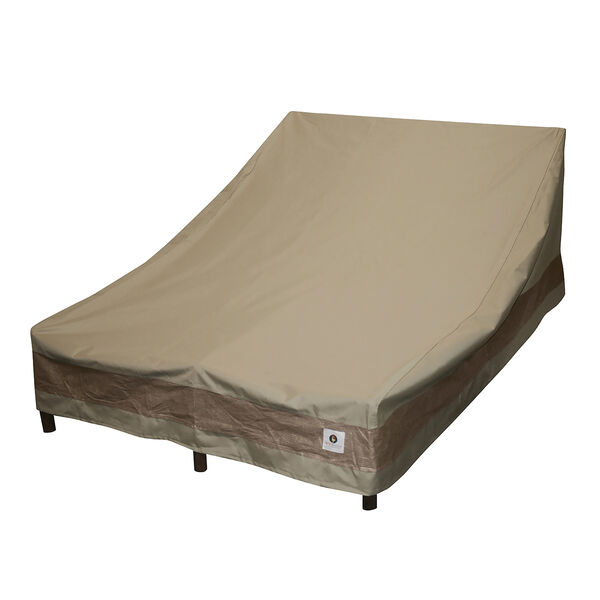 Elegant Swiss Coffee 82 In. Double Wide Chaise Lounge Cover, image 1