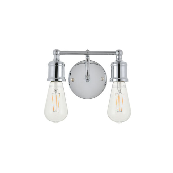 Serif Chrome Two-Light Wall Sconce, image 3