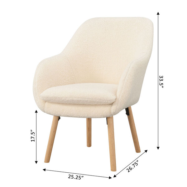 Take a Seat Charlotte Sherpa Creme Accent Chair, image 7