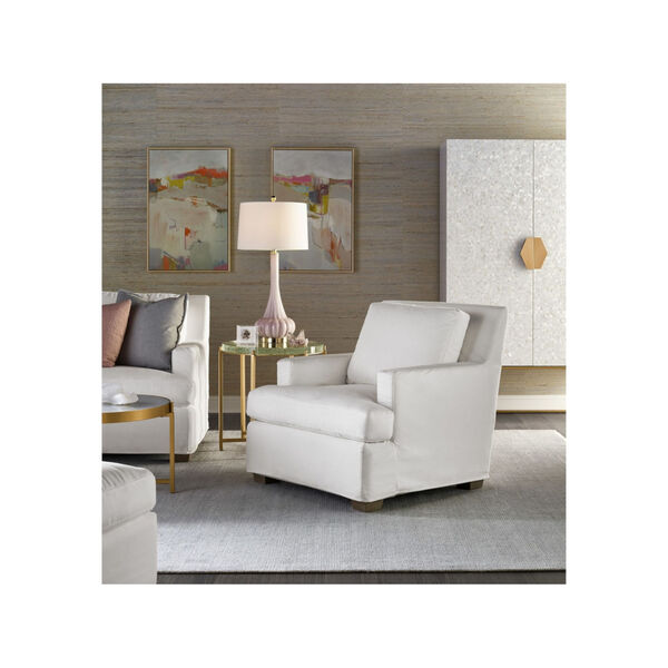 Miranda Kerr Malibu White Lacquer Slipcover Chair, image 3