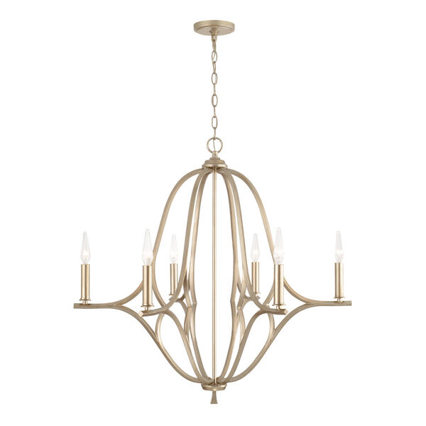 Claire Brushed Champagne Chandelier, image 1