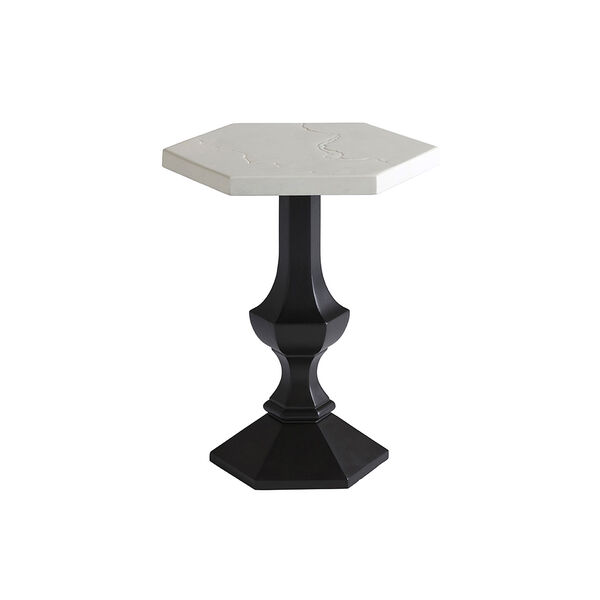 Pavlova Graphite and White Accent Table, image 1