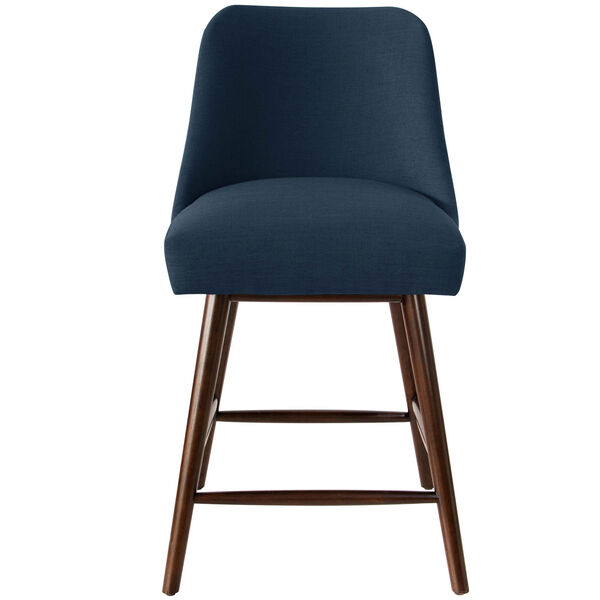 Linen Navy 38-Inch Counter Stool, image 2