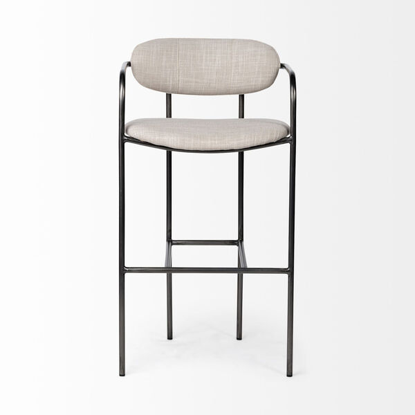 Parker Black and Cream Bar Height Stool, image 2