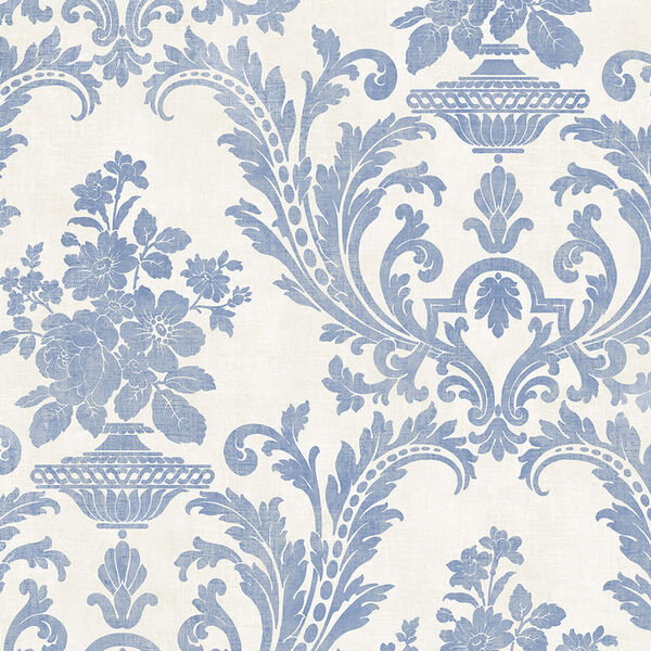 Sari Beige and Blue Texture Wallpaper - SAMPLE SWATCH ONLY, image 1