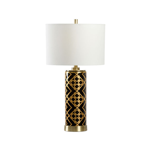 King Black and Metallic Gold One-Light Table Lamp, image 1