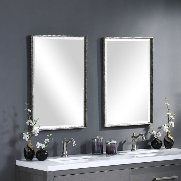 Callan Aged Silver Vanity Mirror, image 1