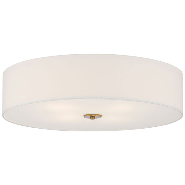 Mid Town Brass-Antique and Satin Four-Light LED Flush Mount, image 1