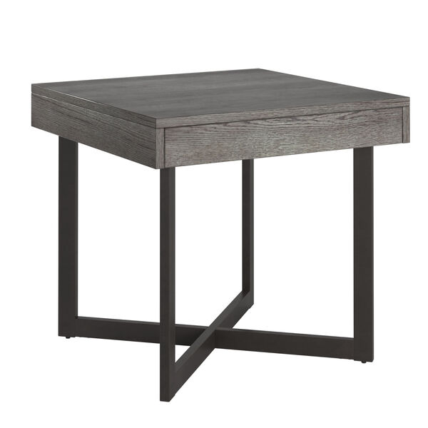 Hunter Gray End Table with One Drawer, image 1