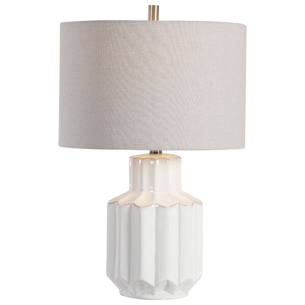 Isles White Glazed Table Lamp, image 1