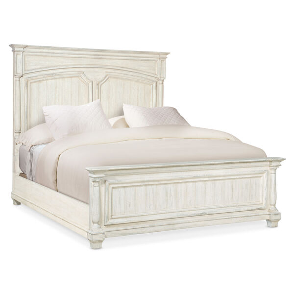 Traditions Soft White California King Panel Bed, image 1