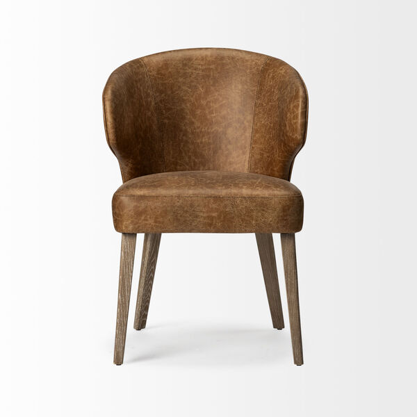 Niles Brown Wingback Dining Chair, image 2