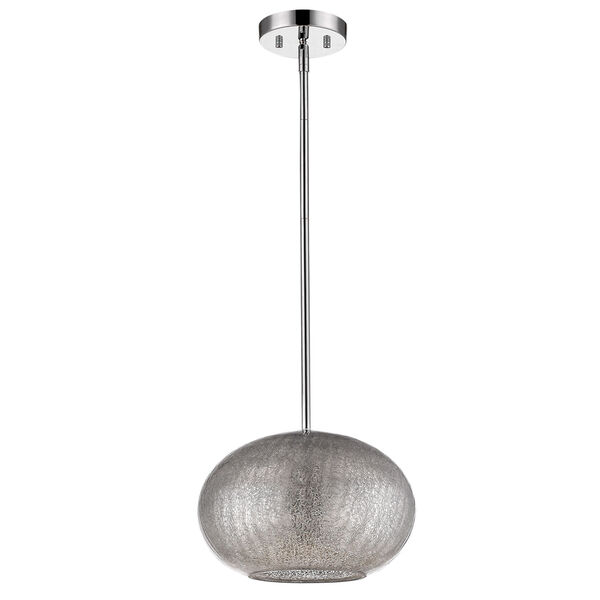 Brielle Polished Nickel 12-Inch One-Light Pendant, image 1