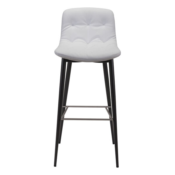 Tangiers White and Black Bar Stool, Set of Two, image 4