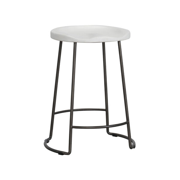 Reid Black and White Counter Stool, image 2