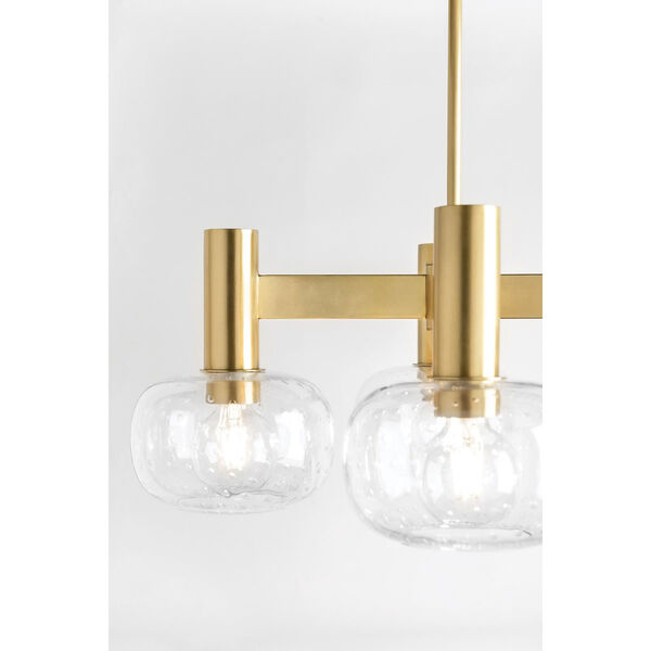 Harlow Aged Brass Four-Light Chandelier, image 2