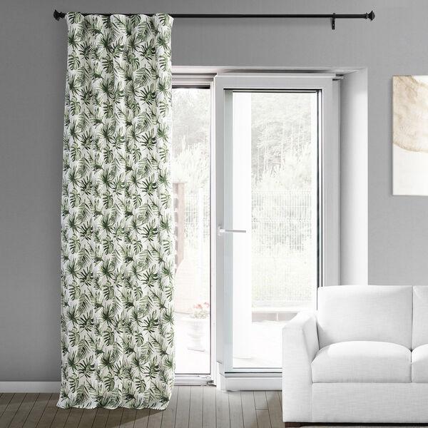 Artemis Olive Green Printed Cotton Single Panel Curtain 50 x 96, image 3