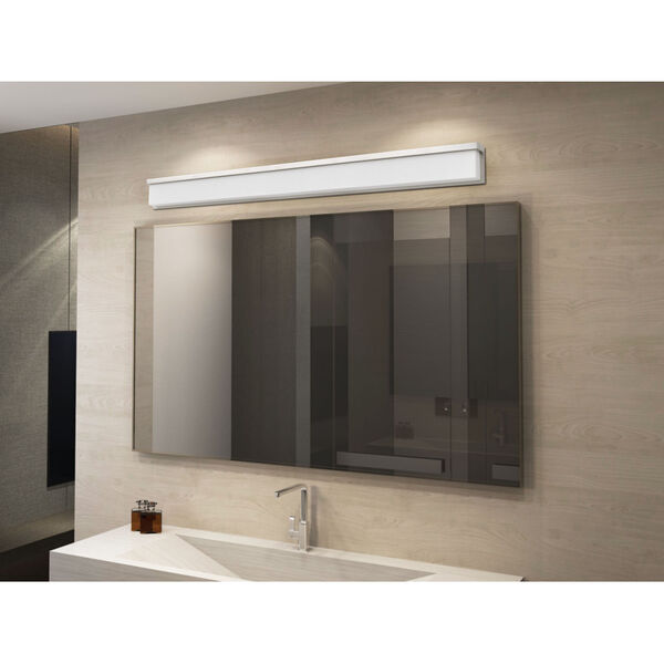 Almeria Brushed Steel 39-Inch LED Bath Vanity, image 2