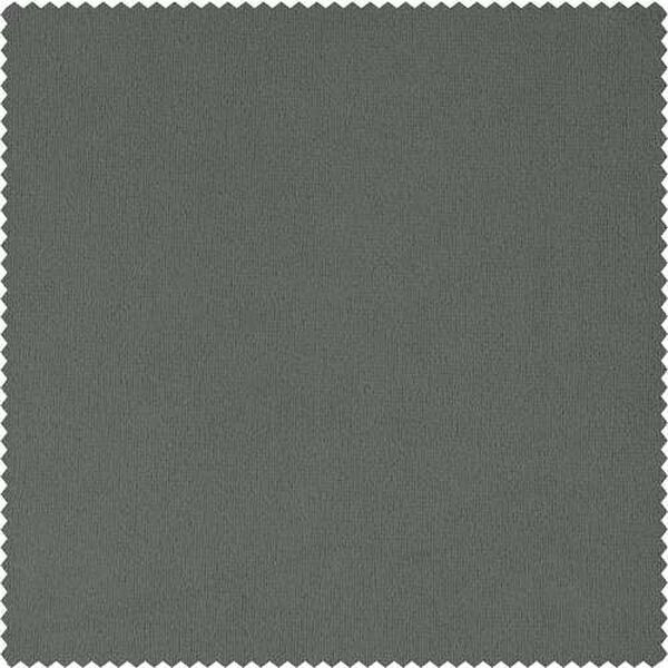 Signature Silver Grey Double Wide Velvet Blackout Pole Pocket Single Panel Curtain 100 x 108, image 8