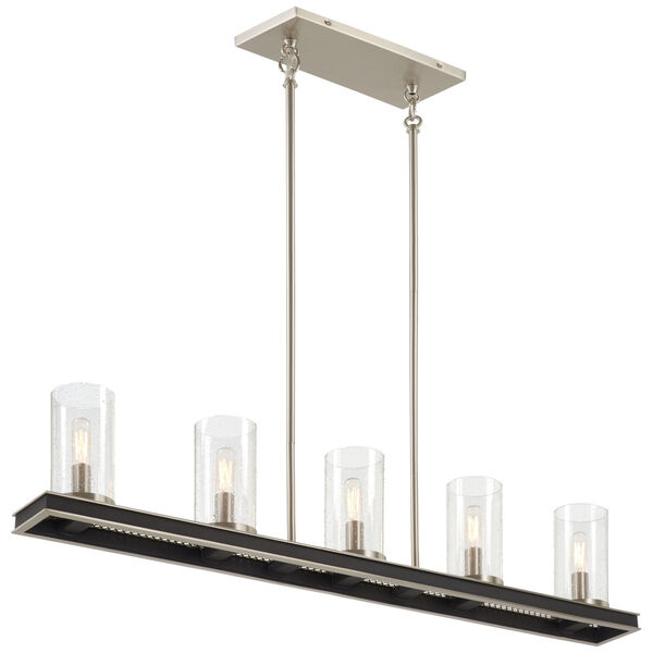 Coles Crossing Coal And Brushed Nickel Five-Light Island Chandelier, image 1