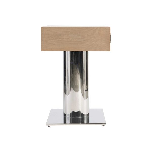 Modulum Natural and Stainless Steel Nightstand, image 4