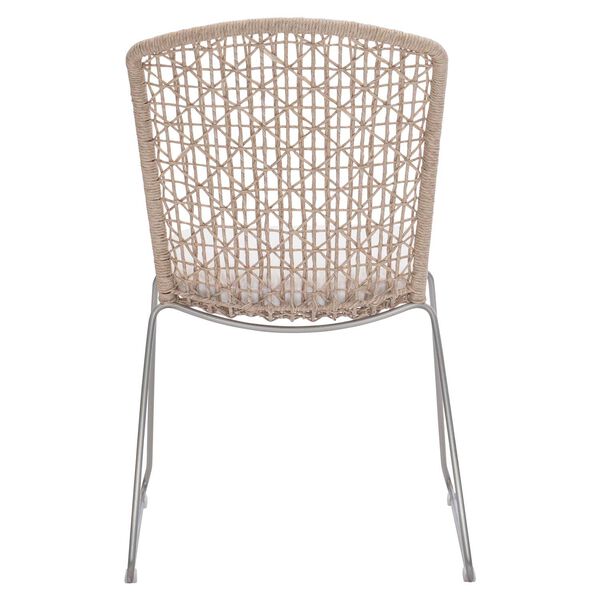Carmel Hazelnut Outdoor Side Chair with Seat Pad, image 4