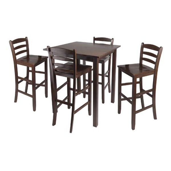 Parkland Five-Piece High Table with 29-Inch Ladder Back Stools, image 1