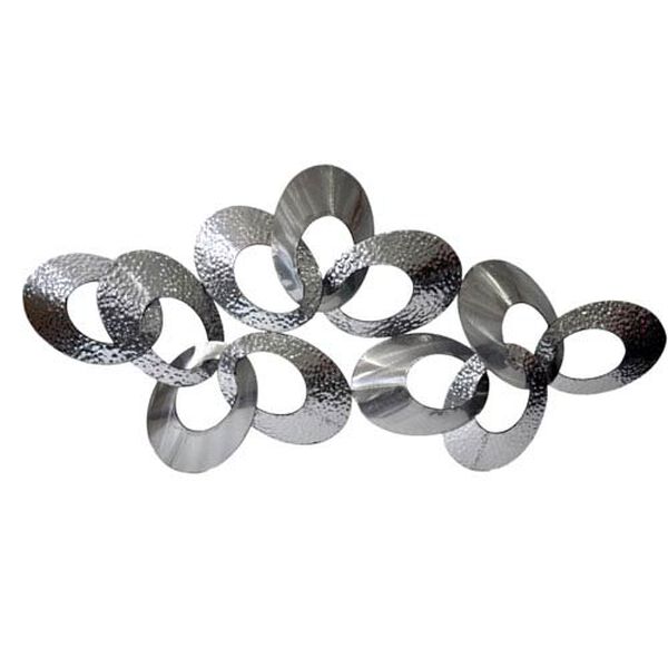 Looped Metal Silver Large Wall Decor, image 1