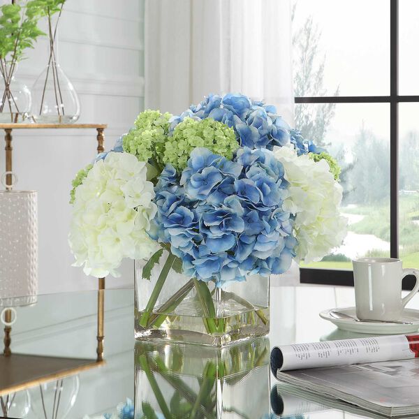 Providence Hydrangea White and Blue Bouquet, image 2