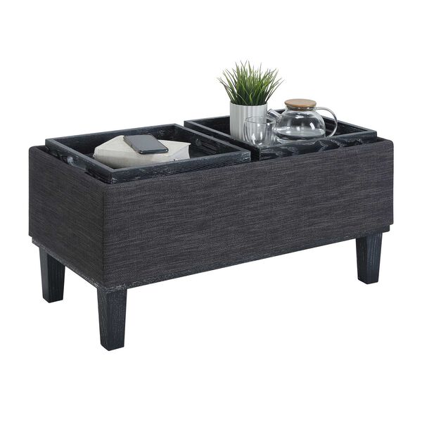 Storage Ottoman with Reversible Tray, image 2