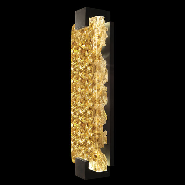 Terra Black Two-Light 22-Inch LED Wall Sconce with Gold Leaf Glass, image 1