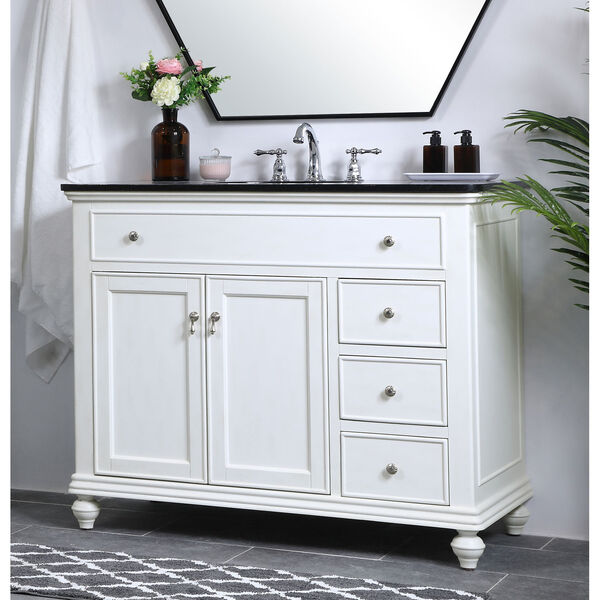 Otto Antique White 42-Inch Vanity Sink Set, image 3