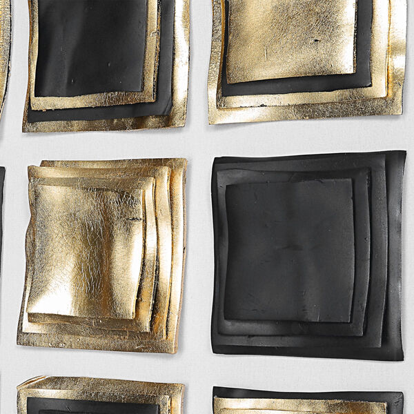 Gold Leaf and Satin Black Fair and Square Shadow Box, image 5