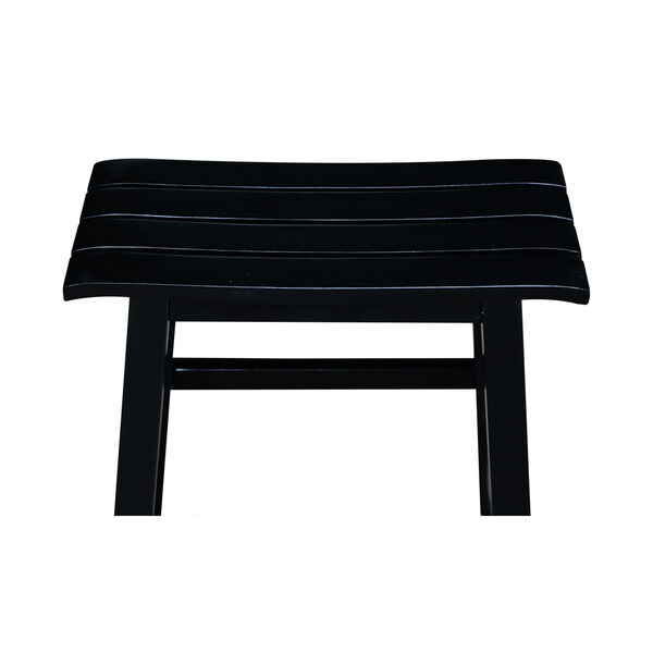 Black 18-Inch Slat Seat Stool, image 5