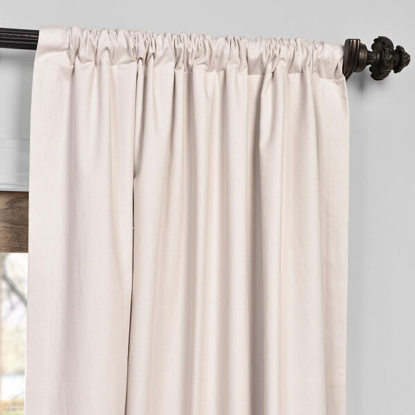 Hazelwood Beige 50 x 84-Inch Solid Cotton Blackout  Curtain, image 3