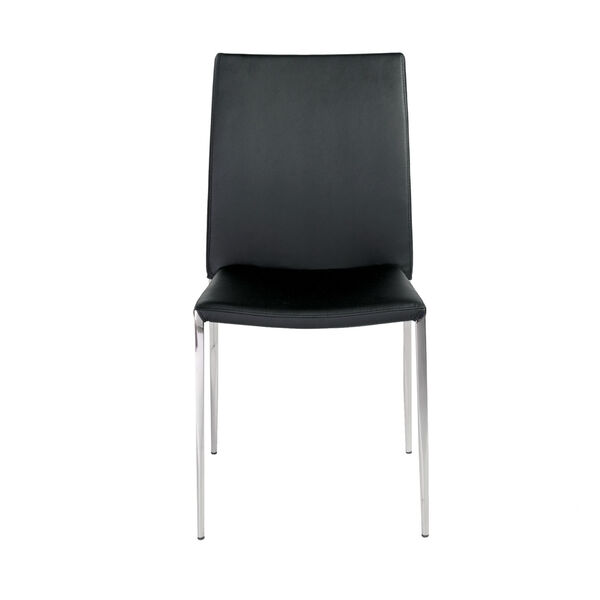 Diana Black Stacking Side Chair, Set of Two, image 1