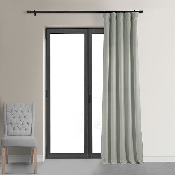 Reflection Gray Blackout Velvet Single Curtain Panel 50 x 108, image 10