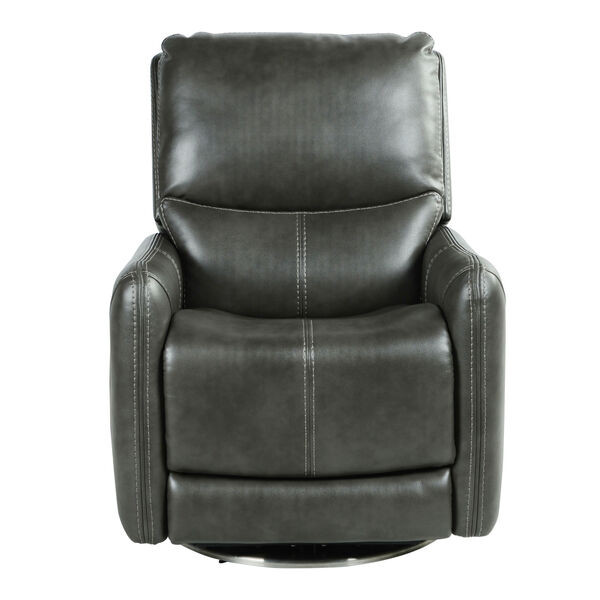 Athens Charcoal Swivel Power Recliner, image 1