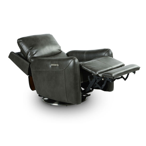 Athens Charcoal Swivel Power Recliner, image 3