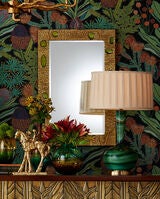 <p>Lamartine Table Lamp and Beau Monde Mirror by Currey and Company</p>