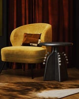 <p>Guillermo End Table and Kitts Side Chair by Arteriors</p>
