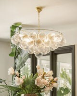 <p>Mimi Chandelier in Aged Brass</p>