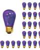 11 Watt S14 Sign Transparent Purple E26 130 Volt (25 Pack)